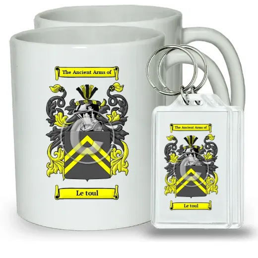 Le toul Pair of Coffee Mugs and Pair of Keychains