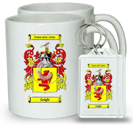 Leigh Pair of Coffee Mugs and Pair of Keychains