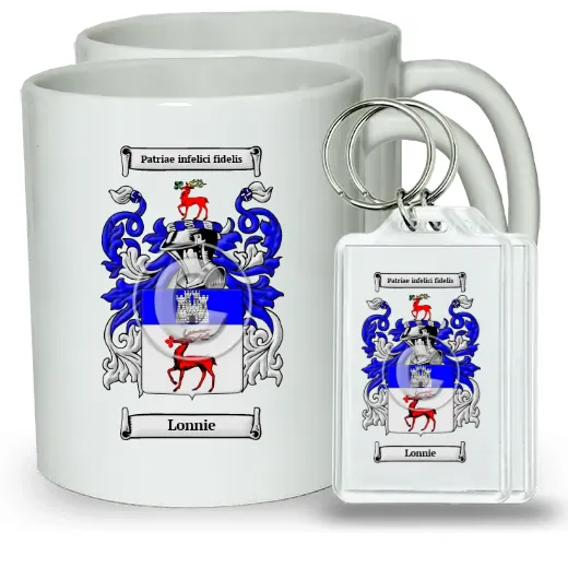 Lonnie Pair of Coffee Mugs and Pair of Keychains
