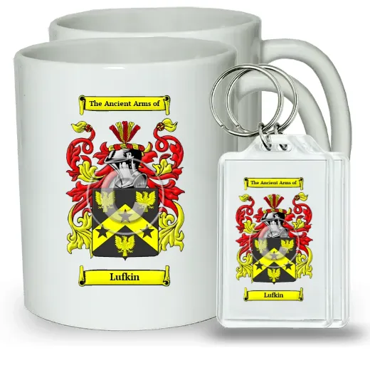 Lufkin Pair of Coffee Mugs and Pair of Keychains