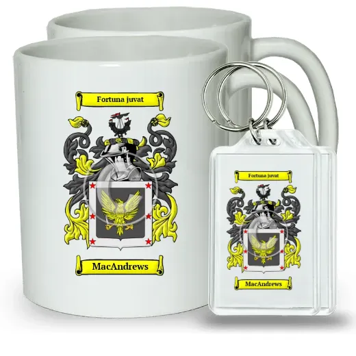 MacAndrews Pair of Coffee Mugs and Pair of Keychains
