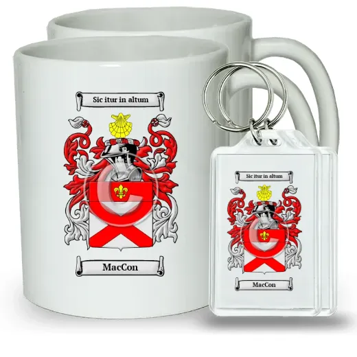 MacCon Pair of Coffee Mugs and Pair of Keychains
