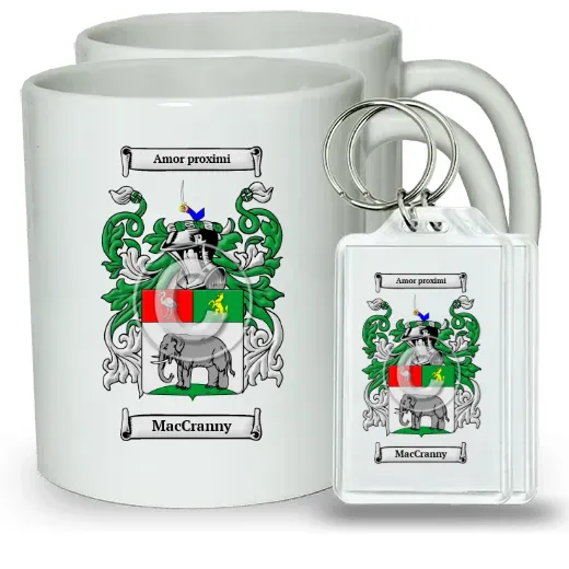 MacCranny Pair of Coffee Mugs and Pair of Keychains