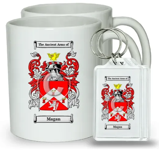 Magan Pair of Coffee Mugs and Pair of Keychains