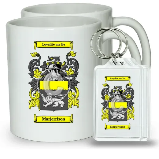 Marjerrison Pair of Coffee Mugs and Pair of Keychains
