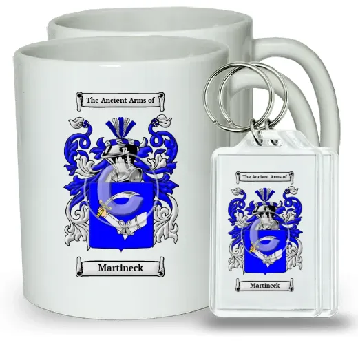 Martineck Pair of Coffee Mugs and Pair of Keychains