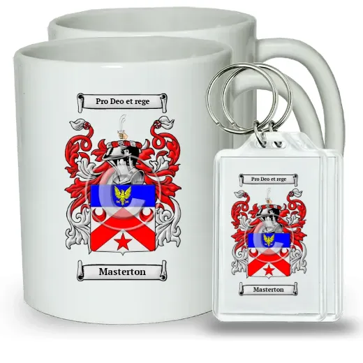 Masterton Pair of Coffee Mugs and Pair of Keychains
