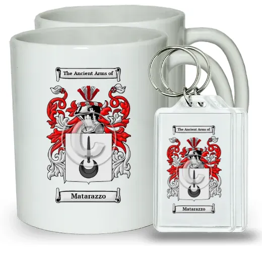 Matarazzo Pair of Coffee Mugs and Pair of Keychains