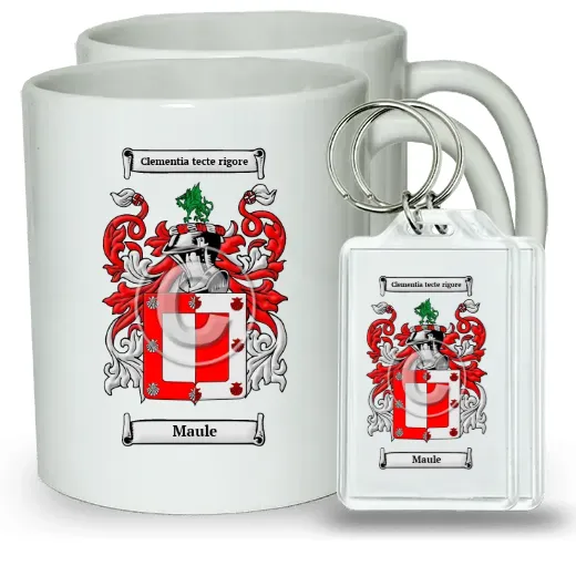 Maule Pair of Coffee Mugs and Pair of Keychains