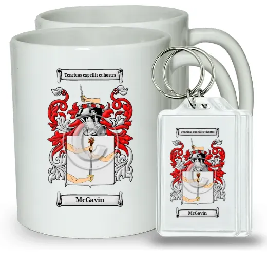 McGavin Pair of Coffee Mugs and Pair of Keychains