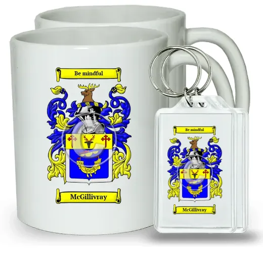 McGillivray Pair of Coffee Mugs and Pair of Keychains