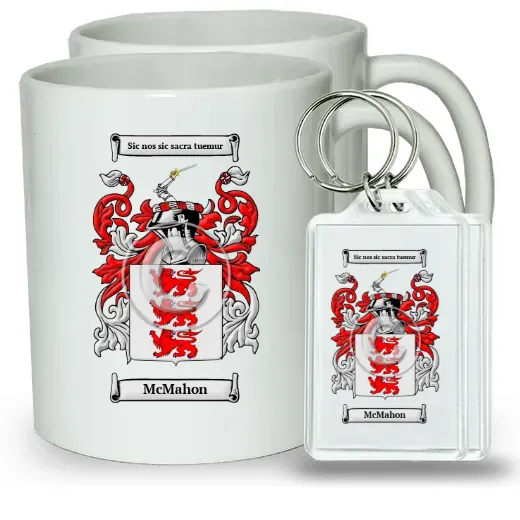 McMahon Pair of Coffee Mugs and Pair of Keychains