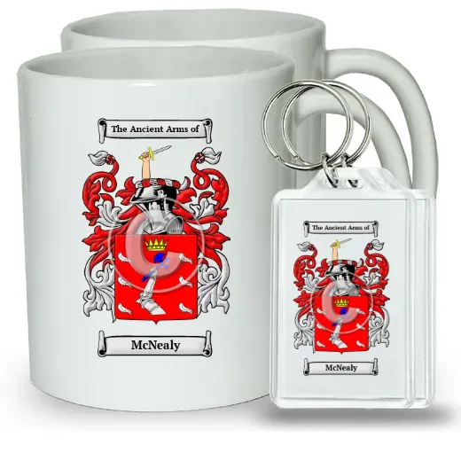McNealy Pair of Coffee Mugs and Pair of Keychains