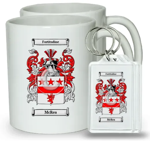 McRea Pair of Coffee Mugs and Pair of Keychains