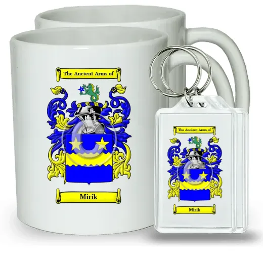 Mirik Pair of Coffee Mugs and Pair of Keychains