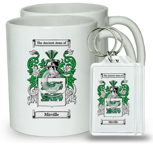 Mirville Pair of Coffee Mugs and Pair of Keychains