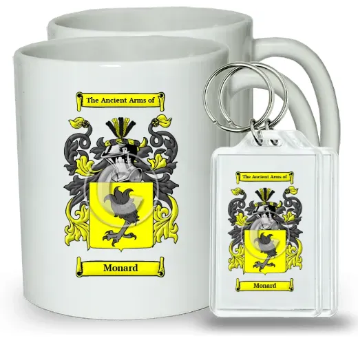 Monard Pair of Coffee Mugs and Pair of Keychains