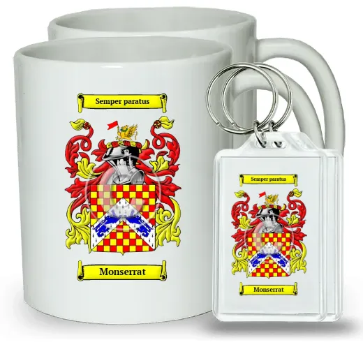 Monserrat Pair of Coffee Mugs and Pair of Keychains