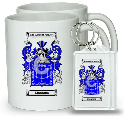 Montana Pair of Coffee Mugs and Pair of Keychains
