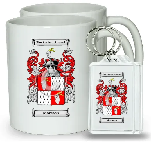 Moreton Pair of Coffee Mugs and Pair of Keychains