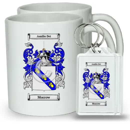 Morrow Pair of Coffee Mugs and Pair of Keychains