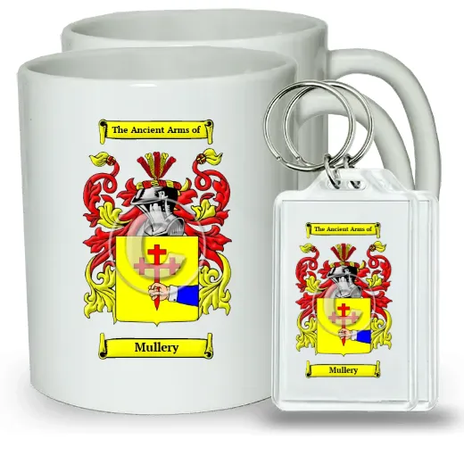 Mullery Pair of Coffee Mugs and Pair of Keychains