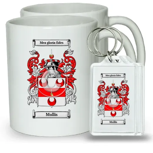 Mullis Pair of Coffee Mugs and Pair of Keychains