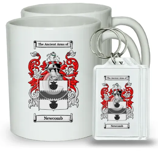Newcomb Pair of Coffee Mugs and Pair of Keychains