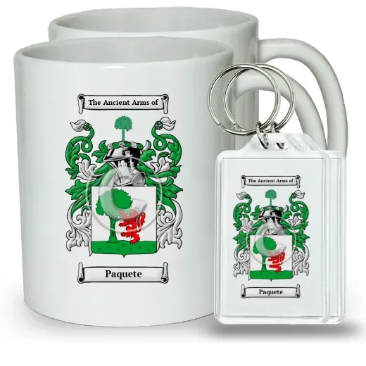 Paquete Pair of Coffee Mugs and Pair of Keychains
