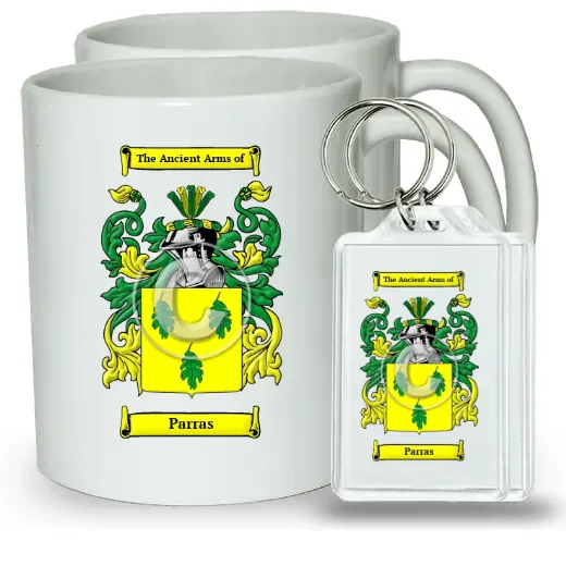 Parras Pair of Coffee Mugs and Pair of Keychains