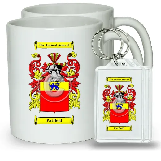 Patfield Pair of Coffee Mugs and Pair of Keychains
