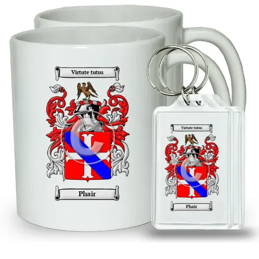 Phair Pair of Coffee Mugs and Pair of Keychains