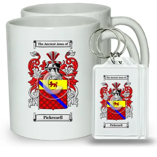 Pickernell Pair of Coffee Mugs and Pair of Keychains