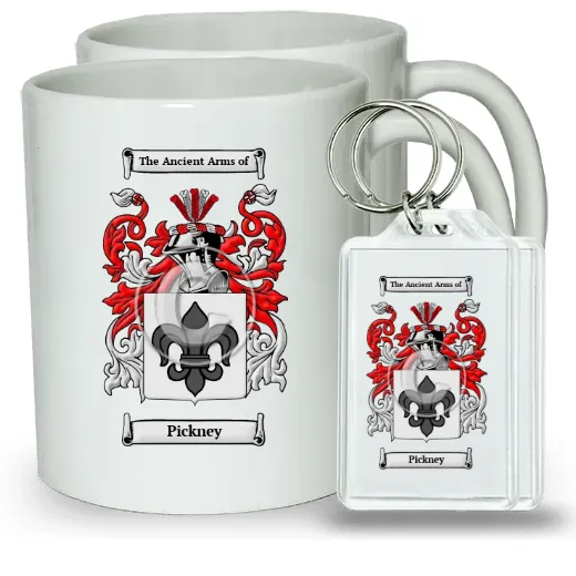 Pickney Pair of Coffee Mugs and Pair of Keychains