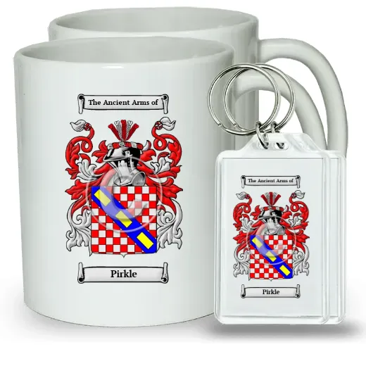 Pirkle Pair of Coffee Mugs and Pair of Keychains