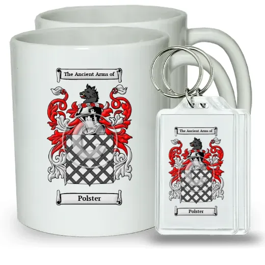 Polster Pair of Coffee Mugs and Pair of Keychains