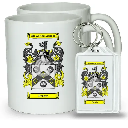 Preets Pair of Coffee Mugs and Pair of Keychains