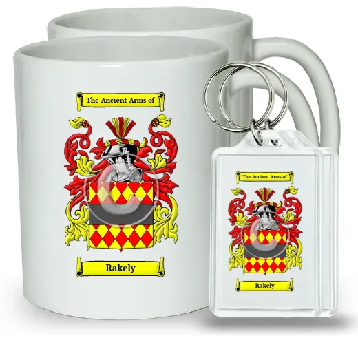 Rakely Pair of Coffee Mugs and Pair of Keychains