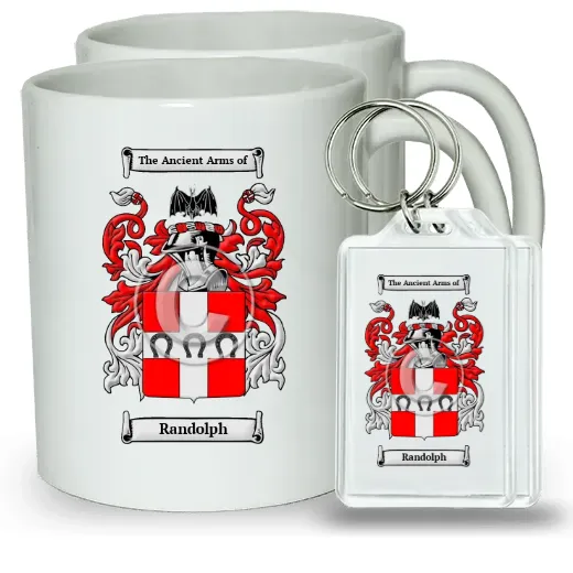 Randolph Pair of Coffee Mugs and Pair of Keychains