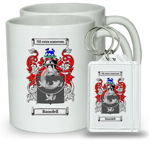 Ransdell Pair of Coffee Mugs and Pair of Keychains