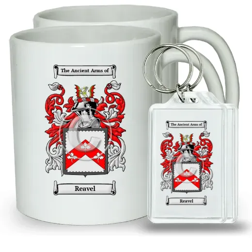 Reavel Pair of Coffee Mugs and Pair of Keychains