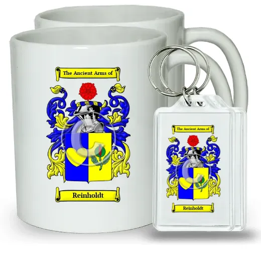 Reinholdt Pair of Coffee Mugs and Pair of Keychains