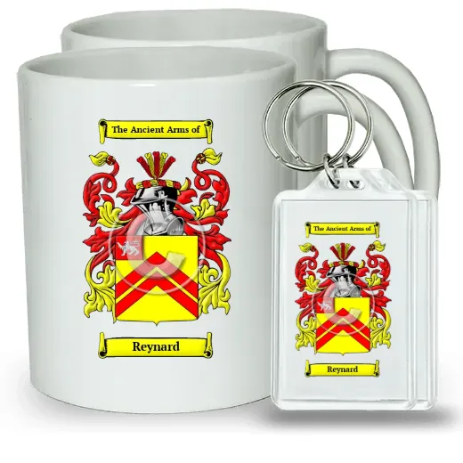 Reynard Pair of Coffee Mugs and Pair of Keychains