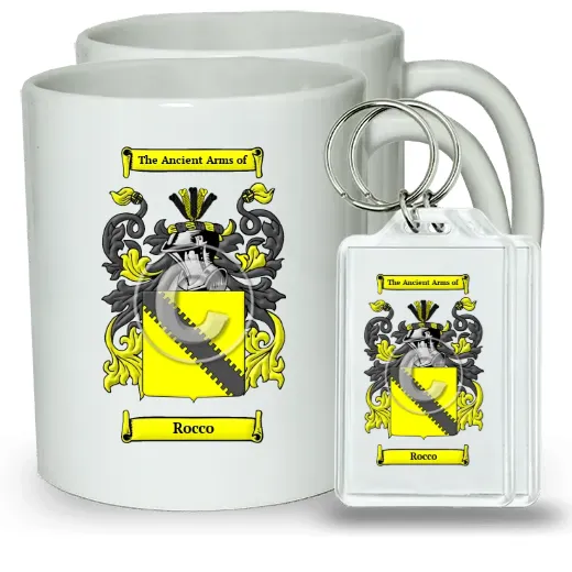Rocco Pair of Coffee Mugs and Pair of Keychains