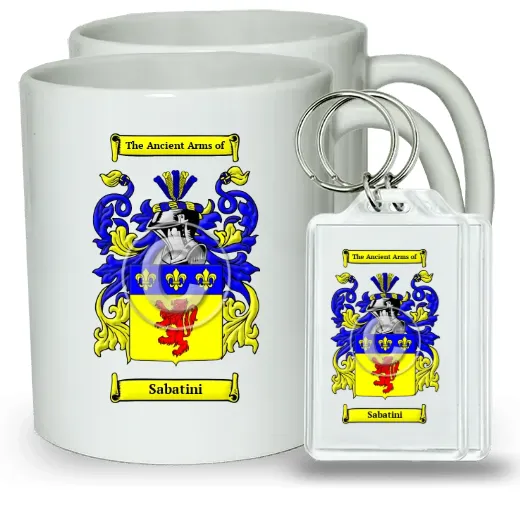 Sabatini Pair of Coffee Mugs and Pair of Keychains