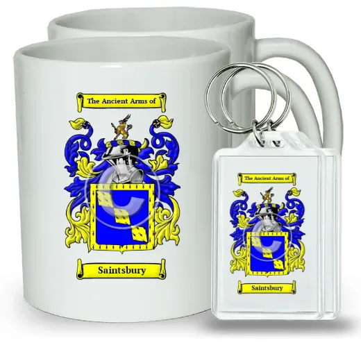 Saintsbury Pair of Coffee Mugs and Pair of Keychains