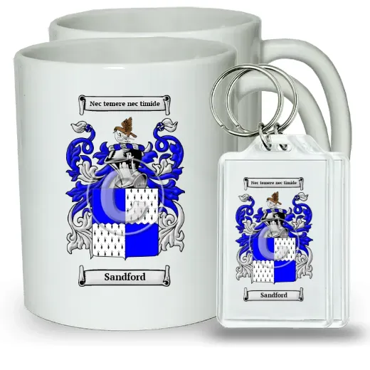 Sandford Pair of Coffee Mugs and Pair of Keychains