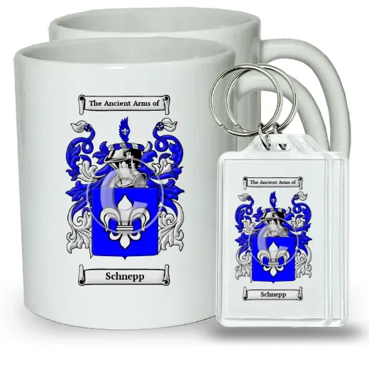 Schnepp Pair of Coffee Mugs and Pair of Keychains
