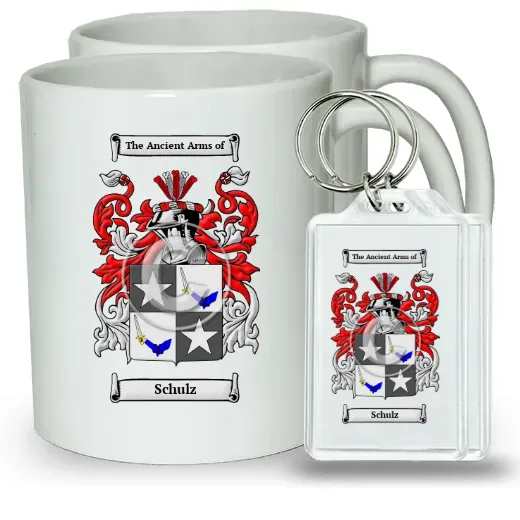 Schulz Pair of Coffee Mugs and Pair of Keychains