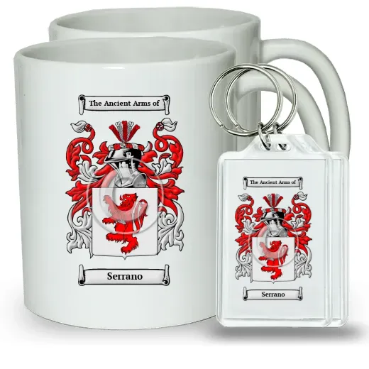 Serrano Pair of Coffee Mugs and Pair of Keychains